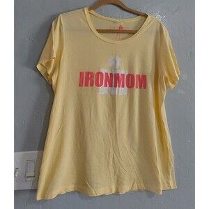 IRONMAN T Shirts Women's XL, Yellow, Cotton ,Indian, Very Soft, Casual.